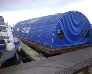 Blue PVC Custom Made Cruise Craft Boat Cover
