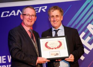 Trevor Hamilton from Cunningham Covers accepts Fleet Transport Award 2019