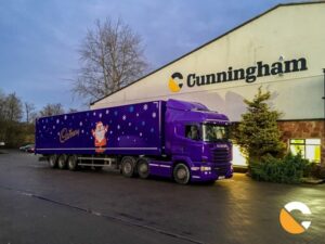 Cadbury's Branded Christmas Curtainside Lorry 1